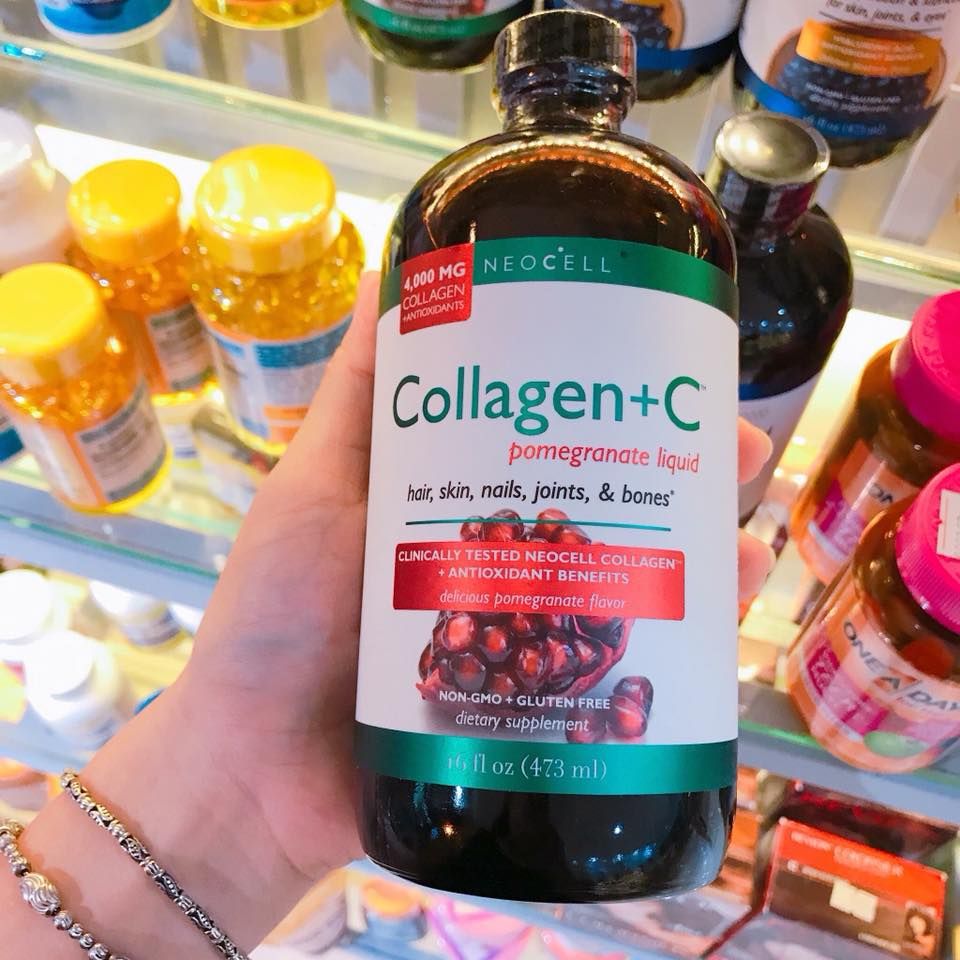 Collagen Neocell + C Dạng Nước Uống Pomegranate 4000mg 16oz 473ml