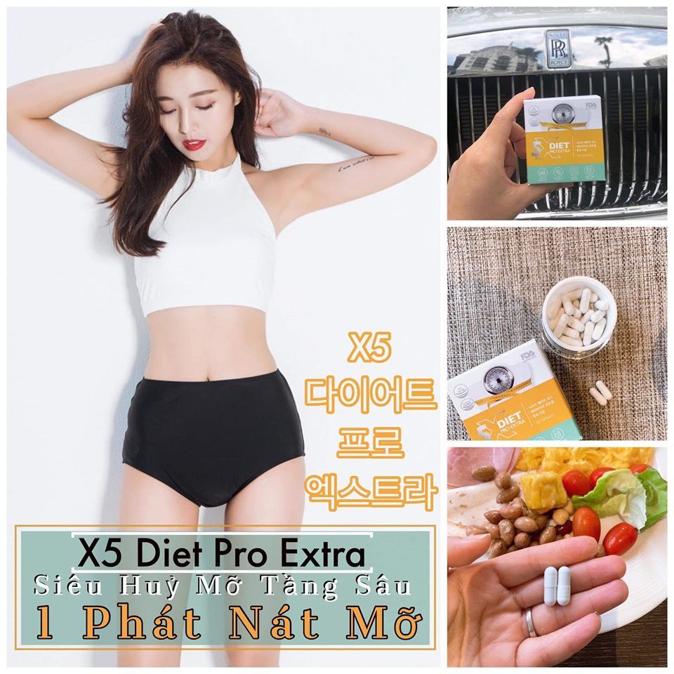 Viên Uống Hỗ Trợ Giảm Cân Genie X5 Diet Pro Extra Hàn Quốc