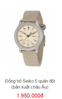 dong ho seiko quan doi