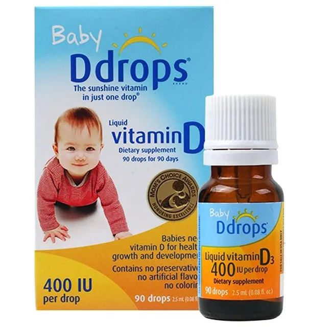 Baby Drops Vitamin D3 l&agrave; sản phẩm vitamin cho b&eacute; dưới 1 tuổi
