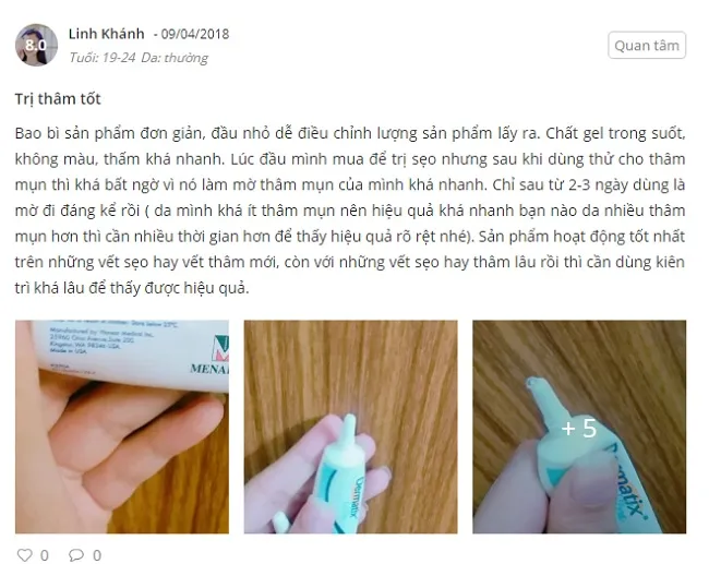 review kem Dermatix Ultra của người d&ugrave;ng
