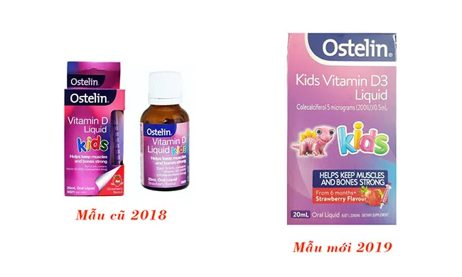 Ostelin Vitamin D liquid Kids thay mẫu mới 2019