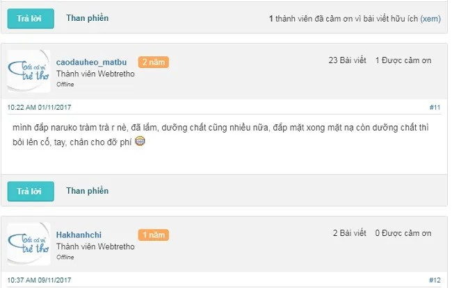 Review mặt nạ Naruko tràm trà có tốt không? Cách sử dụng?