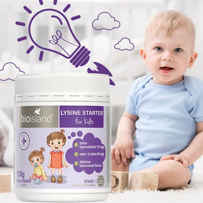 Bột tăng chiều cao Bio Island Lysine Starter d&agrave;nh cho trẻ từ 7 th&aacute;ng  - 6 tuổi