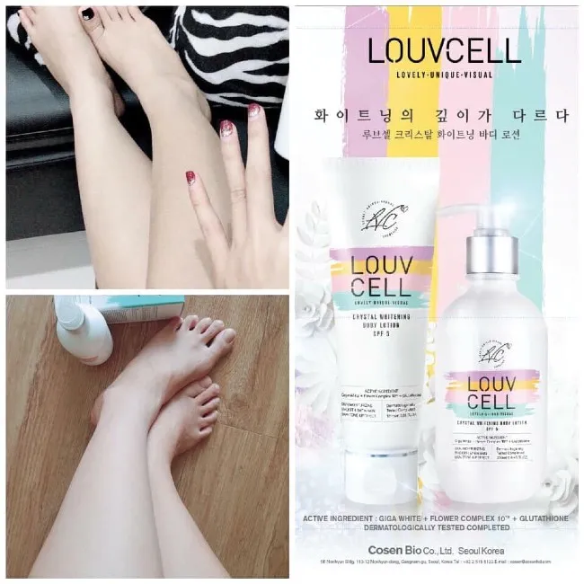 ưu điểm của kem dưỡng thể trắng da Body Louv Cell hiệu quả