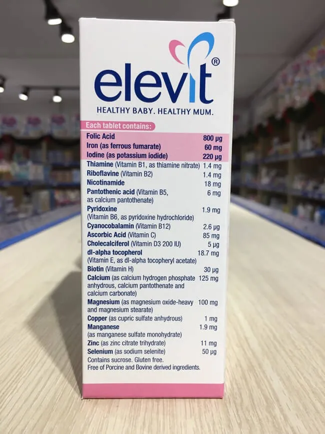 17 thành phần Elevit giúp mẹ mang thai khỏe mạnh, con thông minh