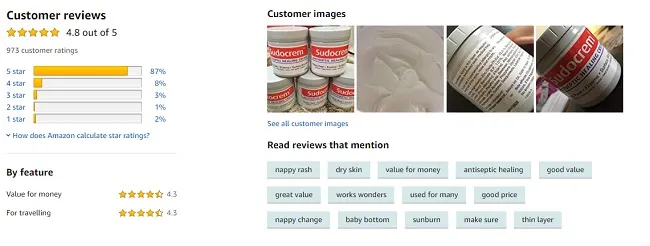 Phản hồi từ ph&iacute;a kh&aacute;ch h&agrave;ng sử dụng kem Sudocrem 3