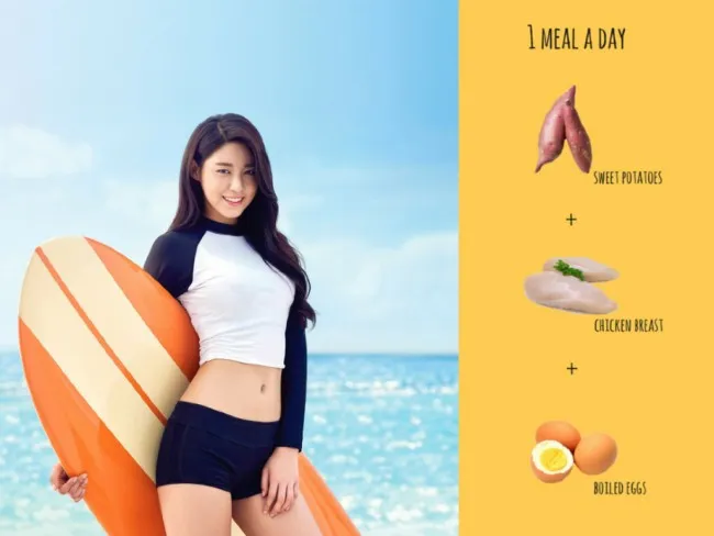 thực đơn giảm c&acirc;n với khoai l&agrave;ng của Seolhyun (AOA