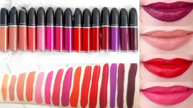 Bảng m&agrave;u son MAC Retro Matte Liquid