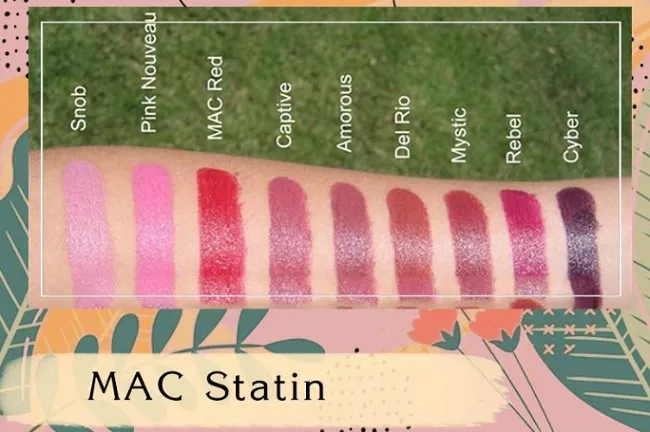 Bảng m&agrave;u son MAC Satin