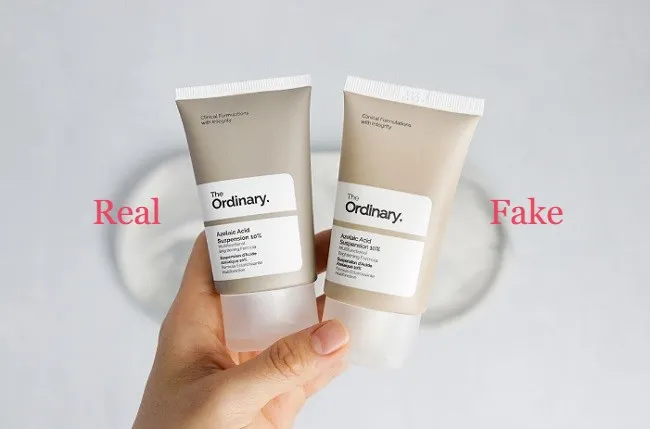 C&aacute;ch ph&acirc;n biệt The Ordinary thật giả- ph&acirc;n biệt qua m&agrave;u sắc bao b&igrave; sản phẩm