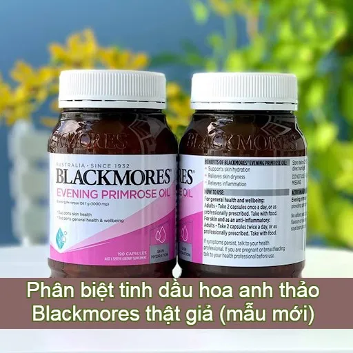 c&aacute;ch phần biệt tinh dầu hoa anh thảo Blackmores thật giả