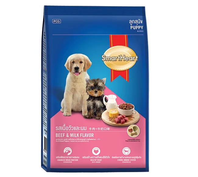 Thức ăn hạt cho ch&oacute; SmartHeart Puppy Beef & Milk Flavor