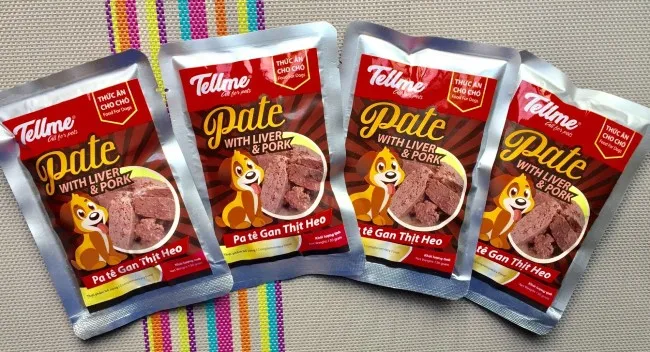 Pate Tellme cho ch&oacute; Poodle c&oacute; nguy&ecirc;n liệu từ gan b&ograve;, thịt heo, c&agrave; rốt