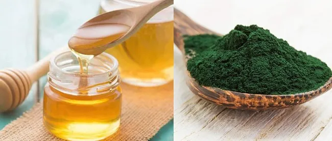 Mặt nạ dưỡng ẩm thi&ecirc;n nhi&ecirc;n từ mật ong v&agrave; tảo Spirulina