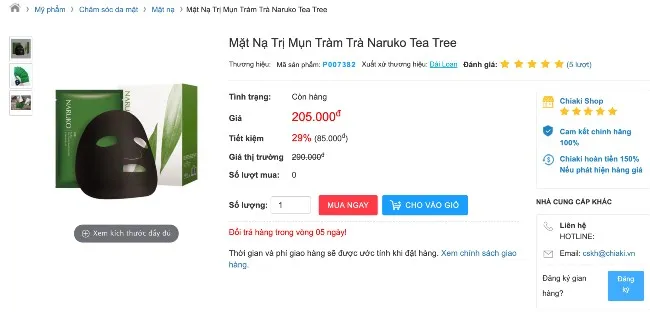Mua mặt nạ Naruko tại Chiaki.vn
