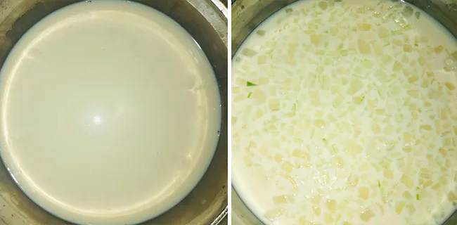 C&aacute;ch l&agrave;m sữa chua nha đam - bước 2