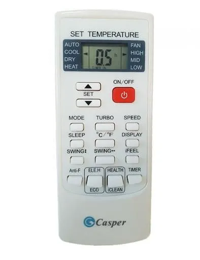 Giới thiệu c&aacute;c n&uacute;t bấm của điều khiển điều h&ograve;a Casper