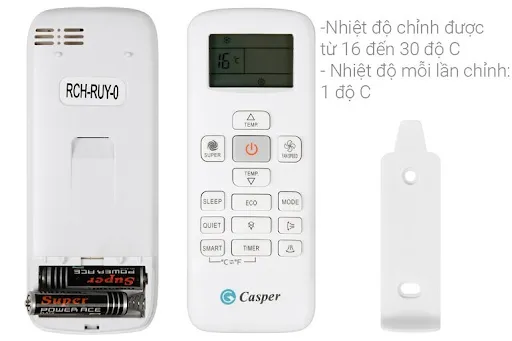 Hướng dẫn sử dụng điều khiển điều h&ograve;a Casper 2 chiều ( Chế độ sưởi ấm)