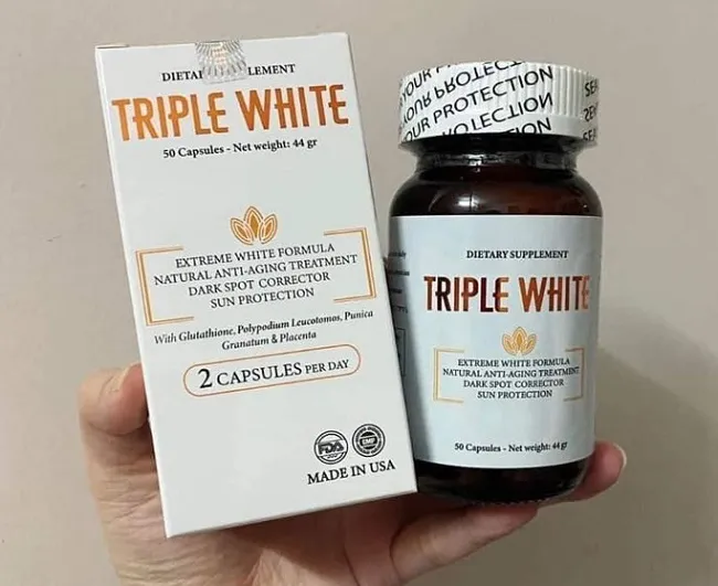 Vi&ecirc;n uống trắng da Triple White