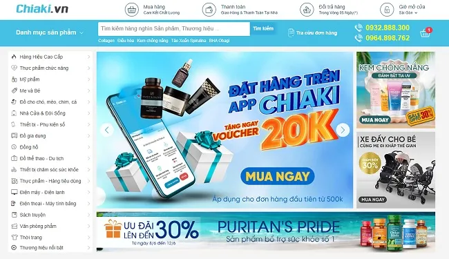 Mua hàng trên App Chiaki nhận ngay Voucher ưu đãi 20K