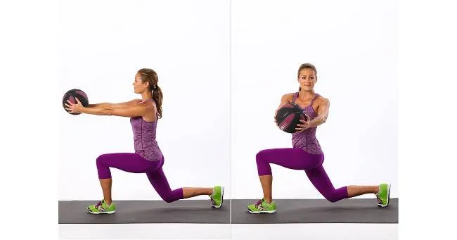 B&agrave;i tập Lunge Twist d&agrave;nh cho c&aacute;c mẹ sau sinh