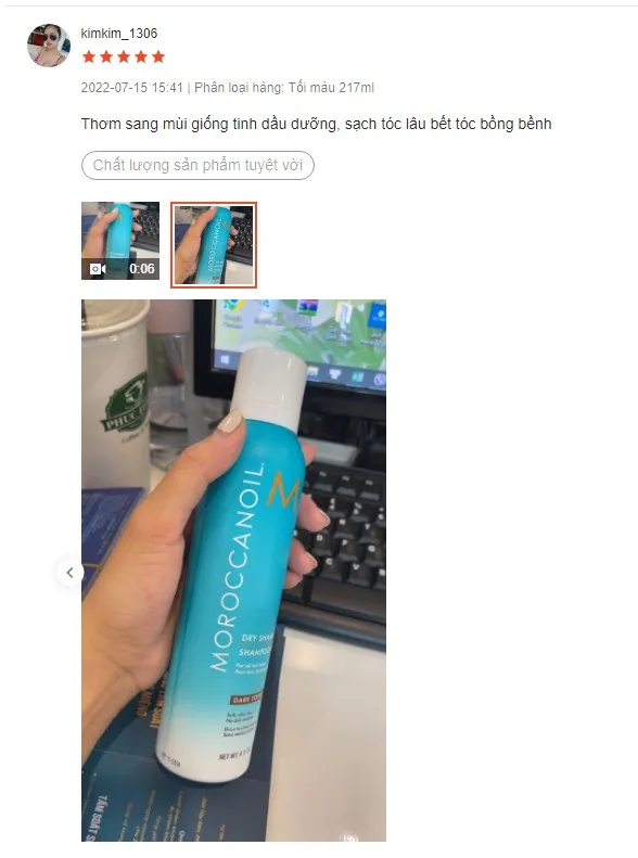 Đ&aacute;nh gi&aacute; dầu gội kh&ocirc; Moroccanoil