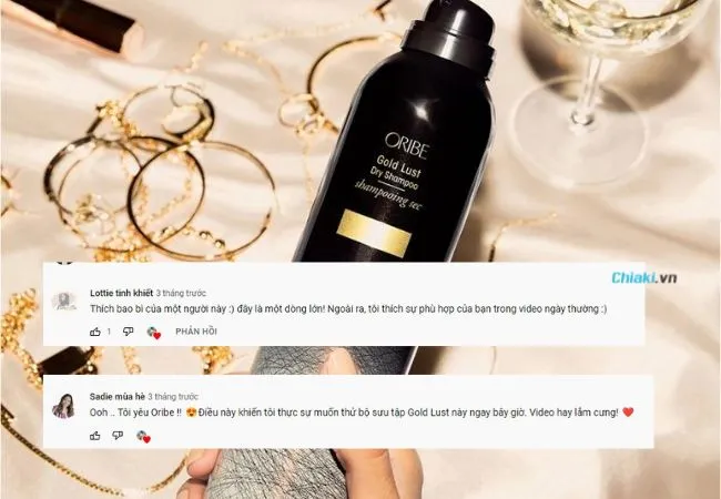 Đ&aacute;nh gi&aacute; dầu gội kh&ocirc; Oribe Gold Lust