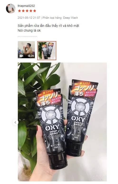 Đ&aacute;nh gi&aacute; sữa rửa mặt trắng da cho nam Oxy White Complete từ người d&ugrave;ng