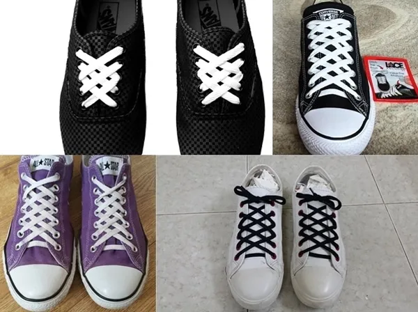 C&aacute;ch cột d&acirc;y gi&agrave;y Converse cổ cao h&igrave;nh mạng nhện đẹp