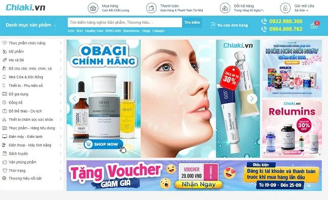 Mua mỹ phẩm ch&iacute;nh h&atilde;ng tại Chiaki