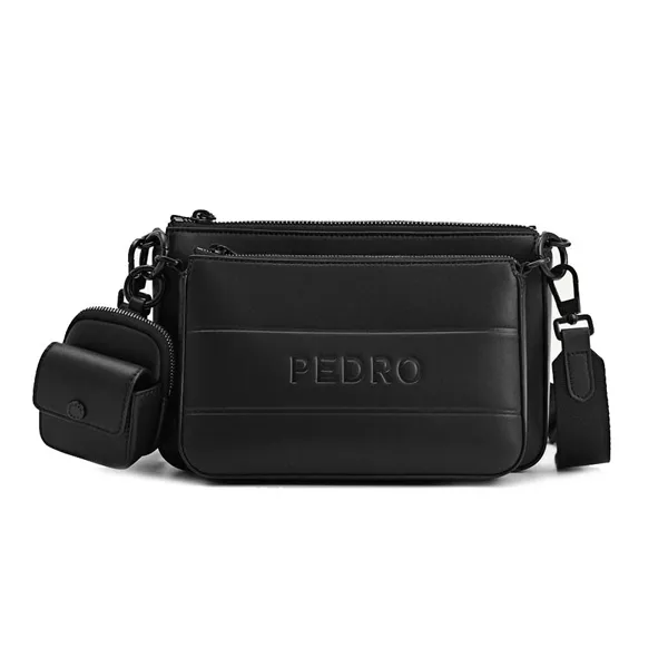 T&uacute;i đeo ch&eacute;o cho nam Pedro Sling Bag Black PM2-25210199 đẹp