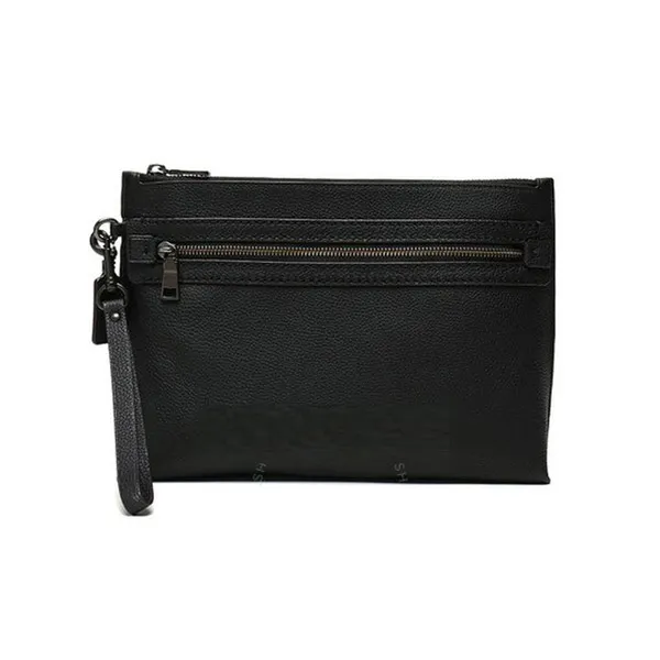 T&uacute;i kẹp n&aacute;ch nam h&agrave;ng hiệu Coach Men's Black Pebbled đẹp