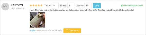 Nhận x&eacute;t của người d&ugrave;ng về thiết bị lọc kh&ocirc;ng kh&iacute; Xiaomi