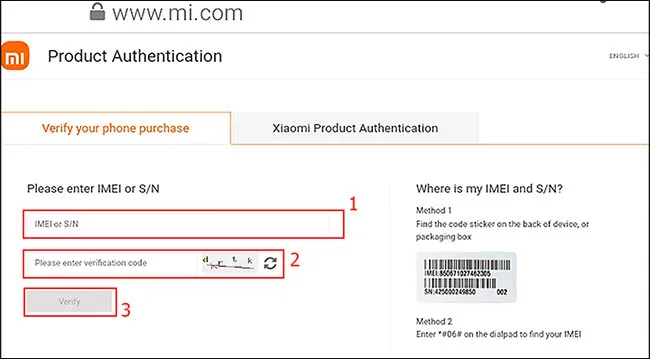 Kiểm tra bảo h&agrave;nh của điện thoại Xiaomi