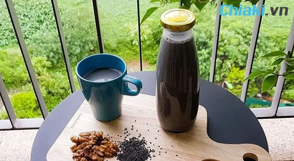 c&aacute;ch l&agrave;m sữa hạt sen m&egrave; đen bằng m&aacute;y