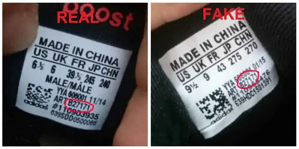 Kiểm tra m&atilde; th&agrave;nh phần gi&agrave;y Adidas