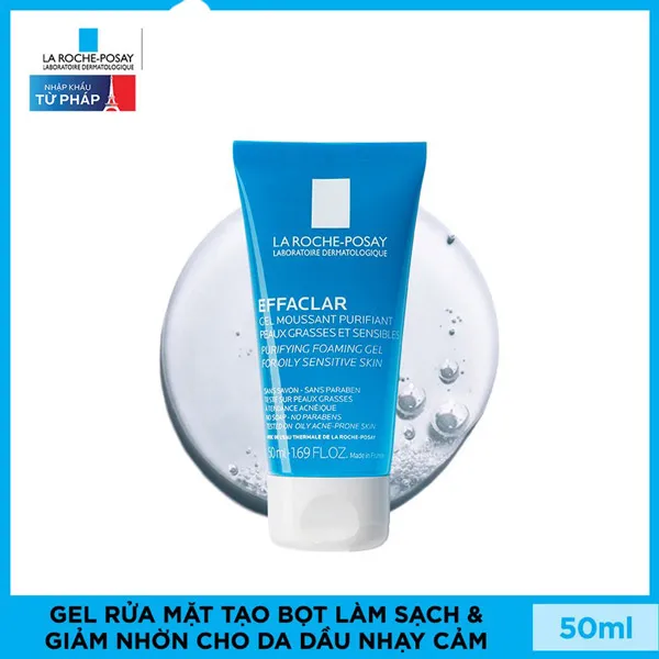 Sữa Rửa Mặt La Roche Posay Effaclar Purifying Foaming Gel trị mụn ẩn