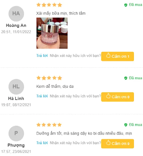 Đ&aacute;nh gi&aacute; từ người d&ugrave;ng
