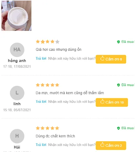 Đ&aacute;nh gi&aacute; từ người d&ugrave;ng