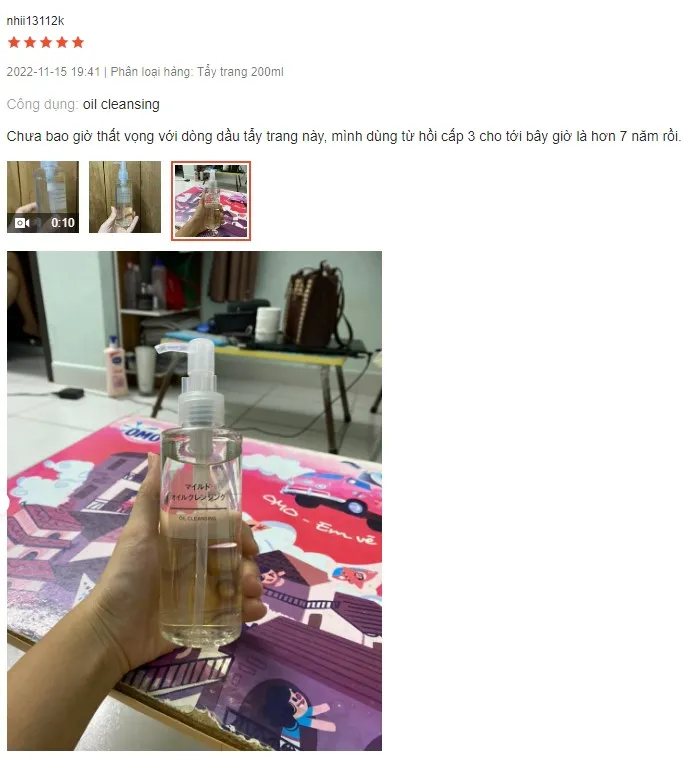Review Dầu tẩy trang Muji Cleansing Oil của Nhật