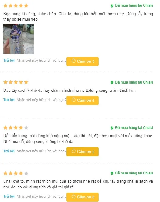 Review Dầu tẩy trang &Yacute; Dĩ Hatomugi của Nhật