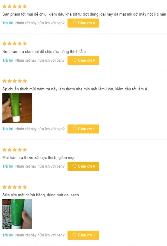 Review sữa rửa mặt trị mụn c&aacute;m mụn đầu đen Tr&agrave;m Tr&agrave; NARUKO