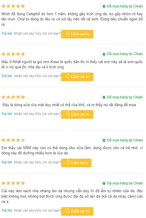 Review sữa rửa mặt trị mụn đầu đen cho da nhạy cảm Cetaphil Gentle Skin&nbsp;
