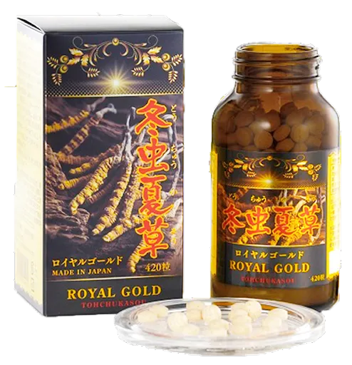 Vi&ecirc;n Uống Đ&ocirc;ng Tr&ugrave;ng Hạ Thảo Nhật Bản Tohchukasou Royal Gold, Hộp 420 Vi&ecirc;n
