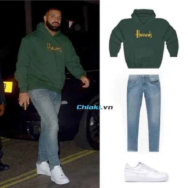 Gi&agrave;y Nike Air Force 1 nam mix c&ugrave;ng &aacute;o hoodie