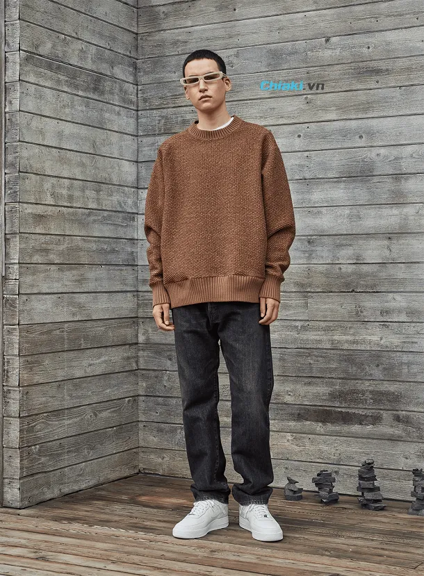 &Aacute;o sweater phối c&ugrave;ng gi&agrave;y Nike Air Force 1 nam