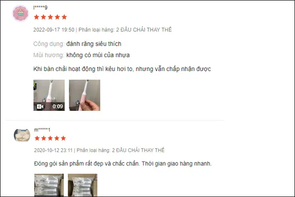 Review b&agrave;n chải điện Xiaomi của kh&aacute;ch h&agrave;ng