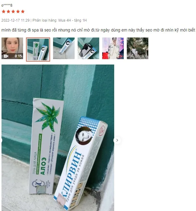 Đ&aacute;nh gi&aacute; Review kem trị sẹo Klirvin