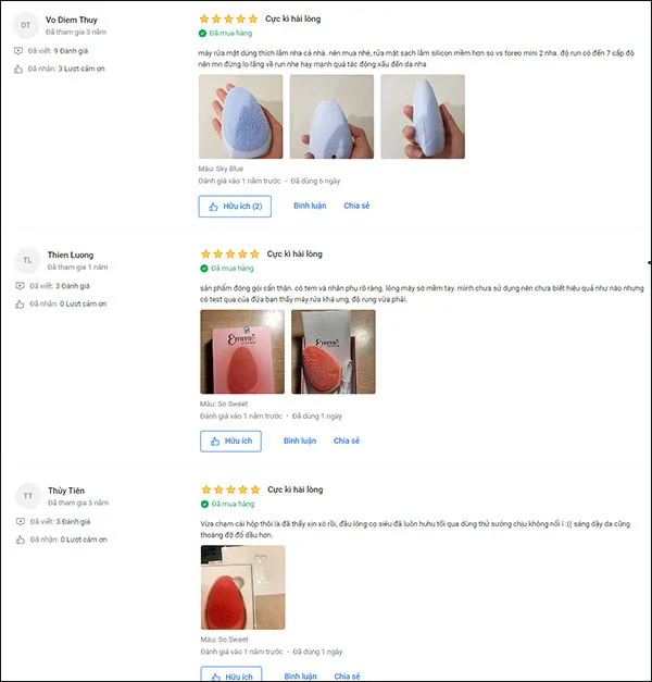 review m&aacute;y rửa mặt Emmie của c&aacute;c chị em